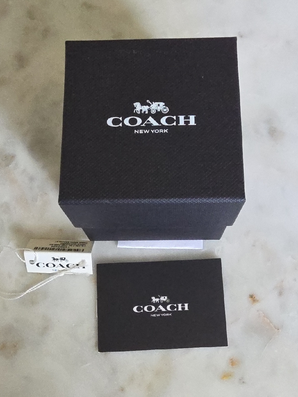 Coach Black Logo Gift Set Box For Jewelry & Accessory with Tag and Card